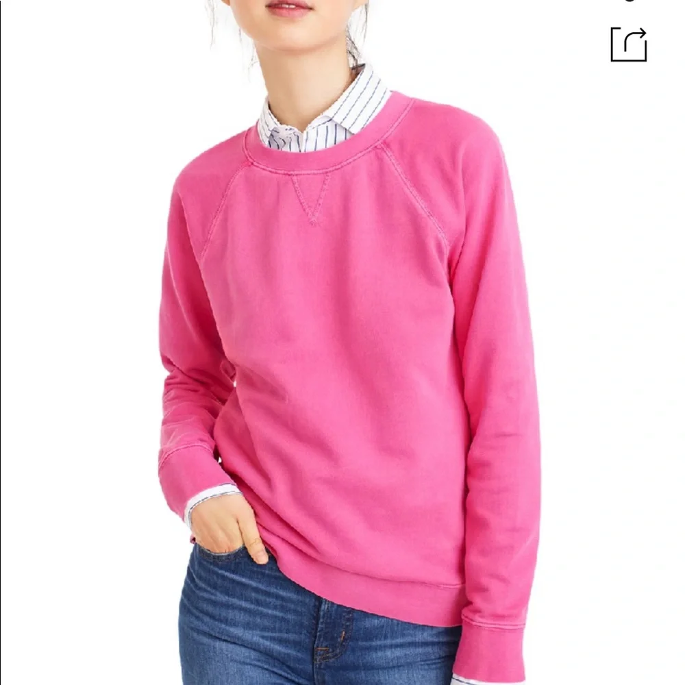 New J. Crew Garment-dyed Crewneck Sweatshirt XXS - Picture 2 of 8